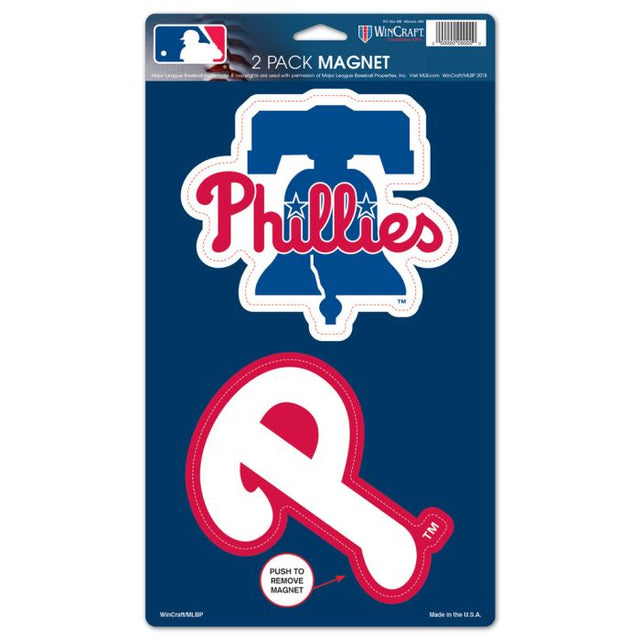 Philadelphia Phillies 2 Pack Magnets 5" x 9"