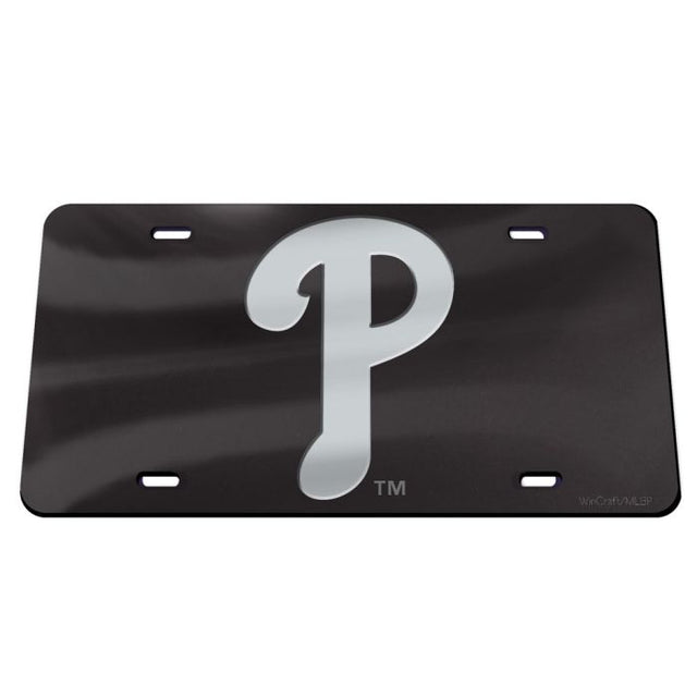 Philadelphia Phillies BLACK Specialty Acrylic License Plate