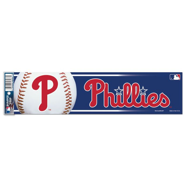 Tira de parachoques de los Philadelphia Phillies de 3" x 12"