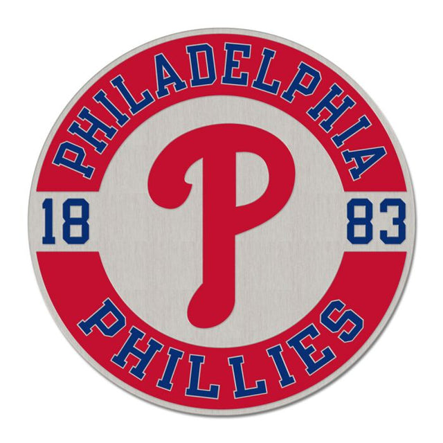 Tarjeta de joyería con pin esmaltado de colección de los Philadelphia Phillies CIRCLE ESTABLISHED