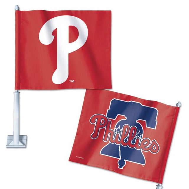 Bandera para auto de los Philadelphia Phillies, 11,75" x 14"