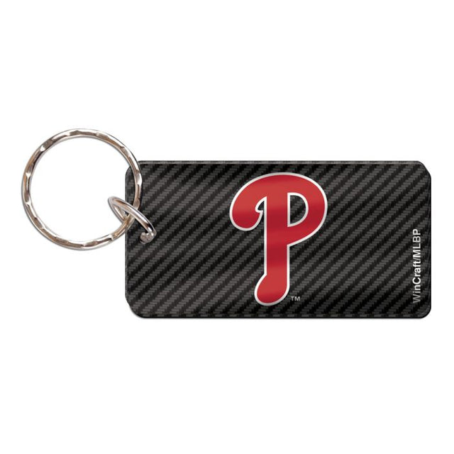 Philadelphia Phillies Carbon Keychain Rectangle