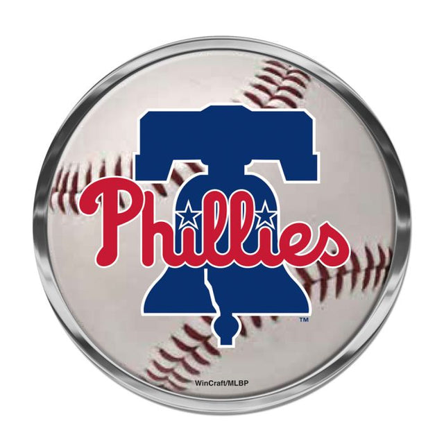 Emblema de metal cromado abovedado de los Philadelphia Phillies