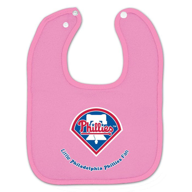 Philadelphia Phillies Colored Snap Bib Dk Pink