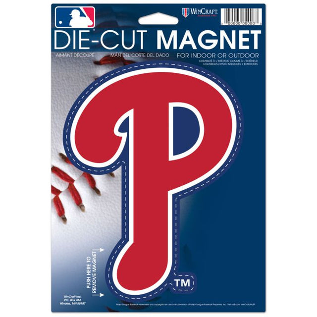 Philadelphia Phillies Die Cut Logo Magnet 6.25" x 9"