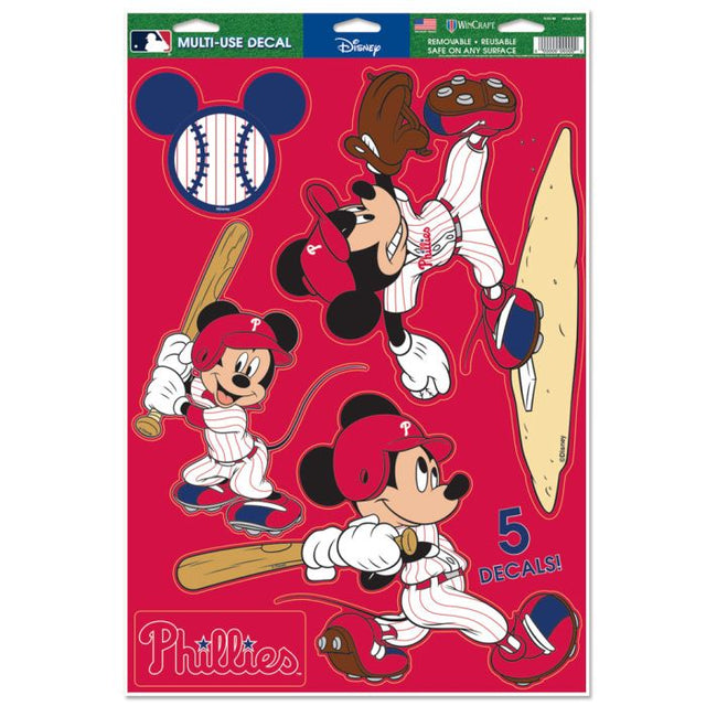 Calcomanía multiusos de los Philadelphia Phillies y Disney, 11" x 17"