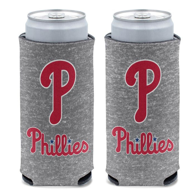 Enfriador de latas delgado de 12 oz color gris de los Philadelphia Phillies