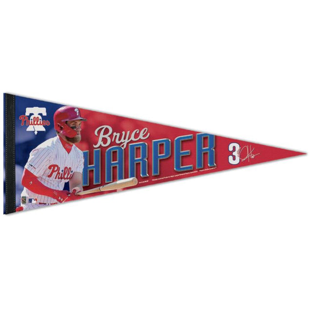 Imagen de los jugadores de los Philadelphia Phillies, banderín premium de 12" x 30", de Bryce Harper