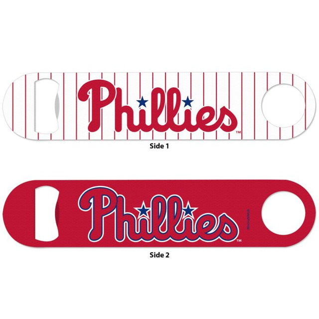 Abridor de botellas de metal de los Philadelphia Phillies de 2 lados