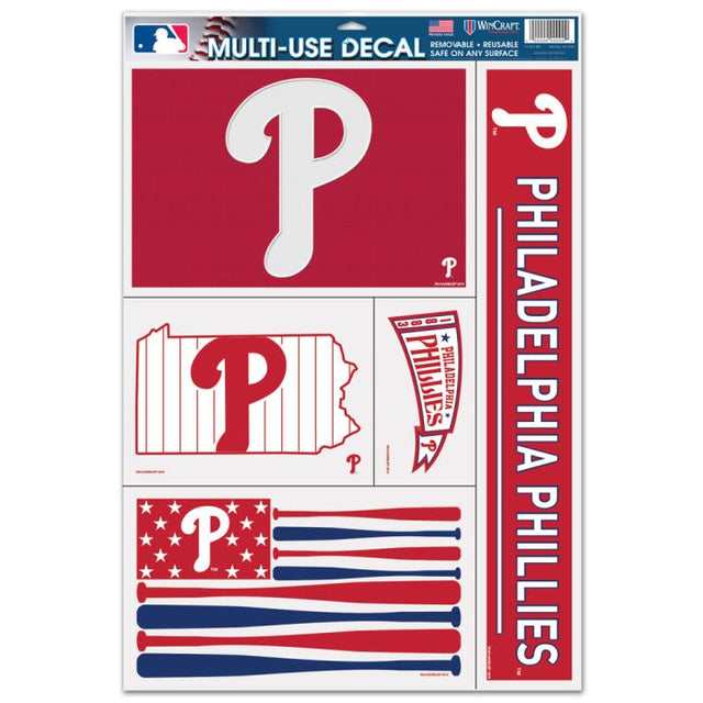 Calcomanía multiusos de los Philadelphia Phillies, 11" x 17"