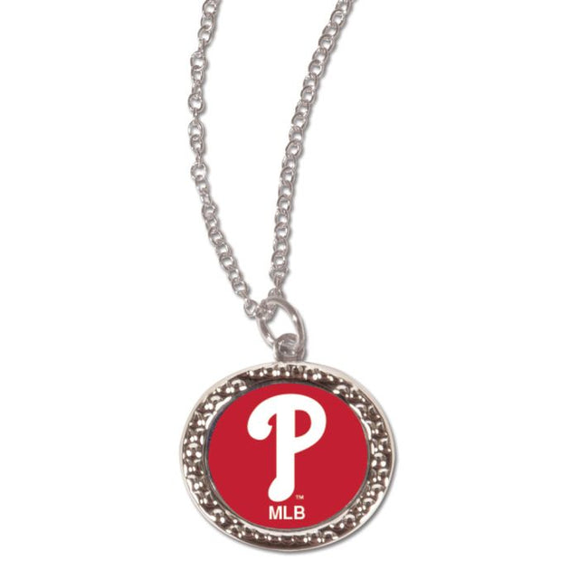 Collar con dije de los Philadelphia Phillies y tarjeta de joyería