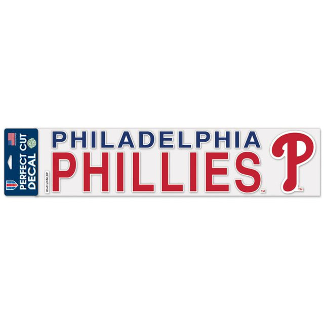 Calcomanías de corte perfecto de los Philadelphia Phillies de 4" x 17"