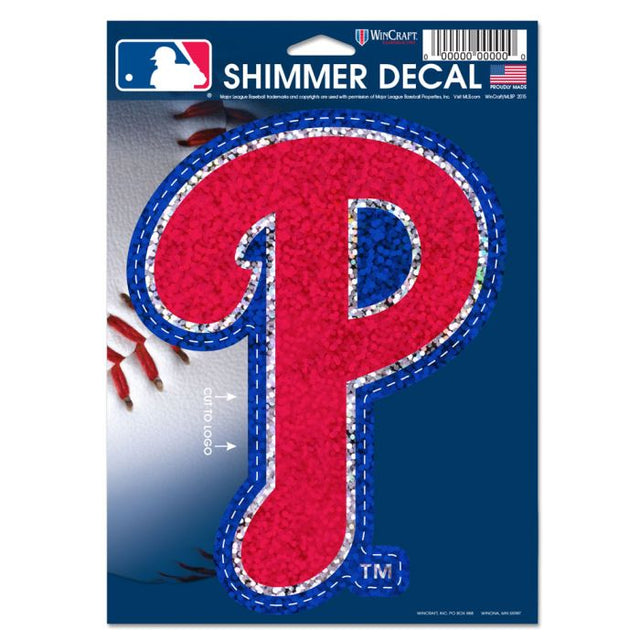 Philadelphia Phillies Shimmer Decals 5" x 7"