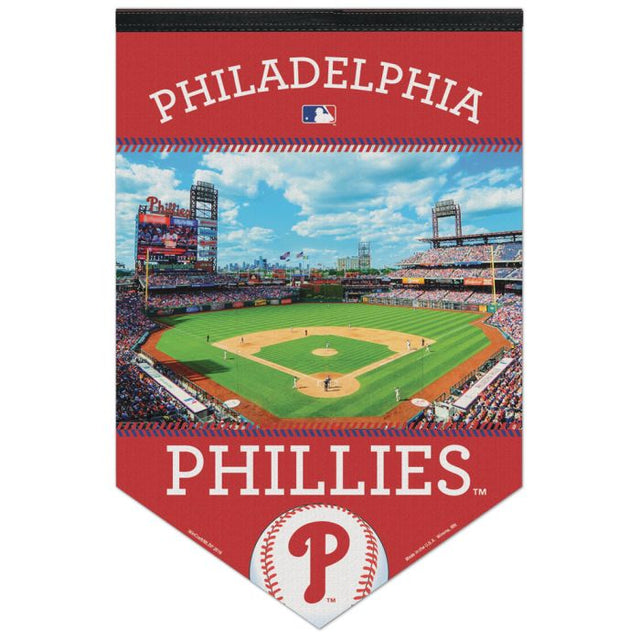 Estandarte de fieltro premium del estadio de los Philadelphia Phillies de 17" x 26"