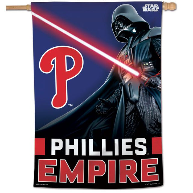 Bandera vertical de los Philadelphia Phillies / Star Wars Darth Vader de 28" x 40"