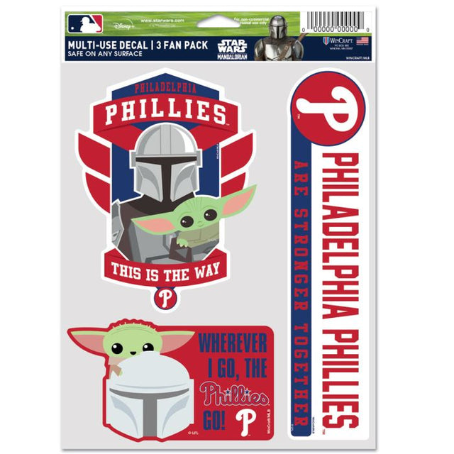 Philadelphia Phillies / Star Wars Mandalorian Multi Use 3 Fan Pack