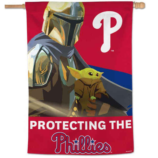 Philadelphia Phillies / Star Wars Mandalorian Vertical Flag 28" x 40"