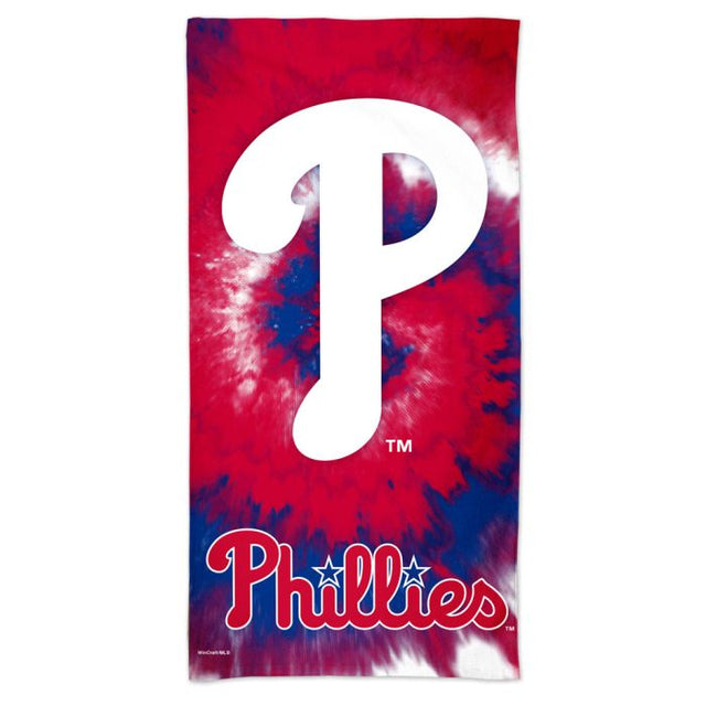 Toalla de playa TDYE Spectra de los Philadelphia Phillies de 30" x 60"