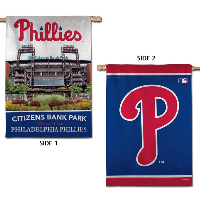 Philadelphia Phillies Vertical Flag 2 Sided 28" x 40"