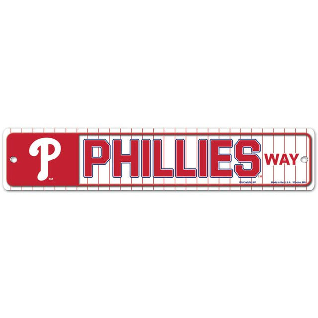 Señal de calle/zona de Philadelphia Phillies Way de 3,75" x 19"