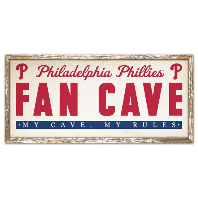 Philadelphia Phillies Wood Sign 8" x 17"