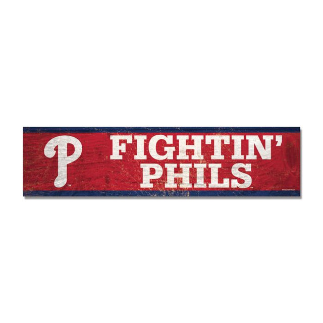 Philadelphia Phillies Wooden Magnet 1.5" X 6"