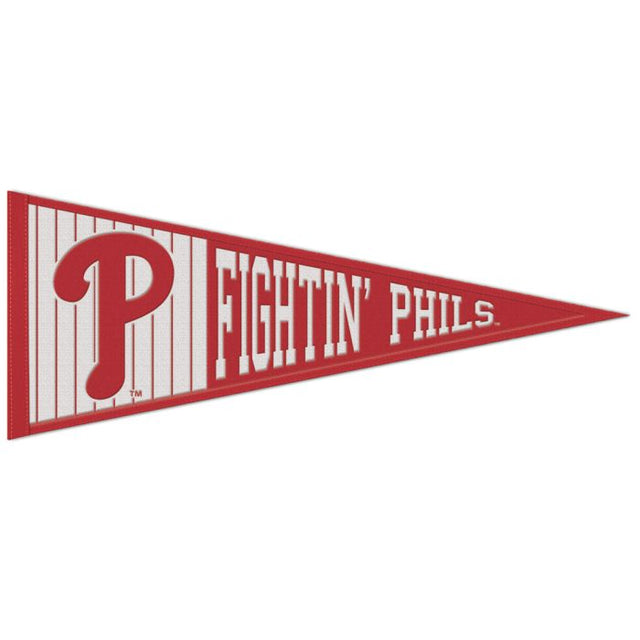 Banderín de lana de los Philadelphia Phillies, 13" x 32"