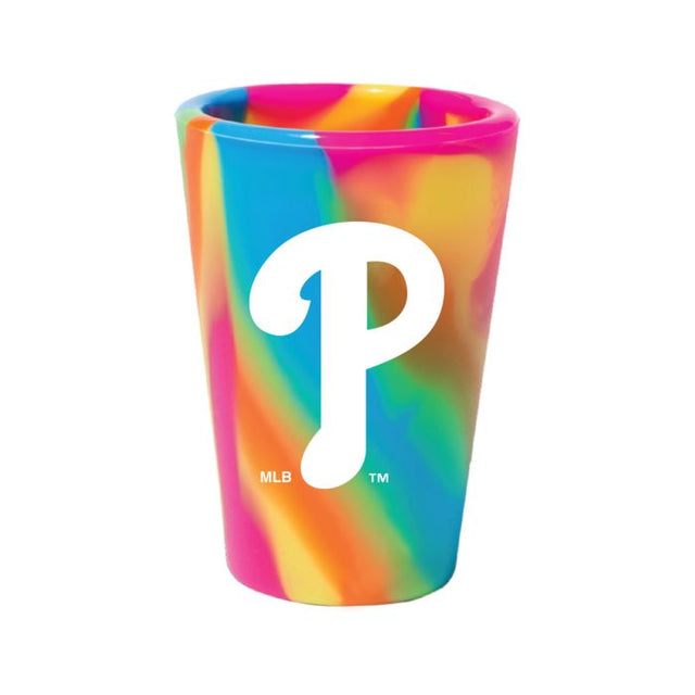 Vaso de chupito de silicona de 1,5 oz con diseño de hippie de los Philadelphia Phillies