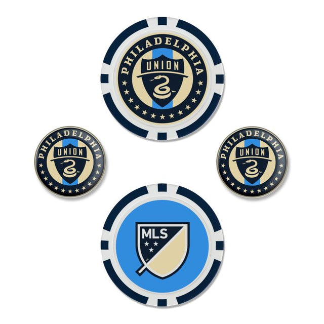 Juego de cuatro marcadores de pelota de Philadelphia Union