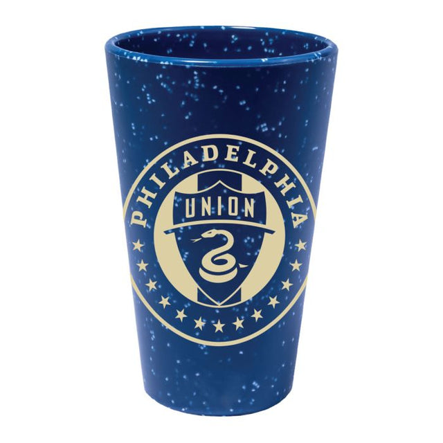 Vaso de pinta de silicona de 16 oz de color Philadelphia Union