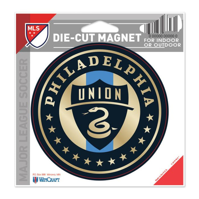 Imán troquelado de Philadelphia Union de 4,5" x 6"