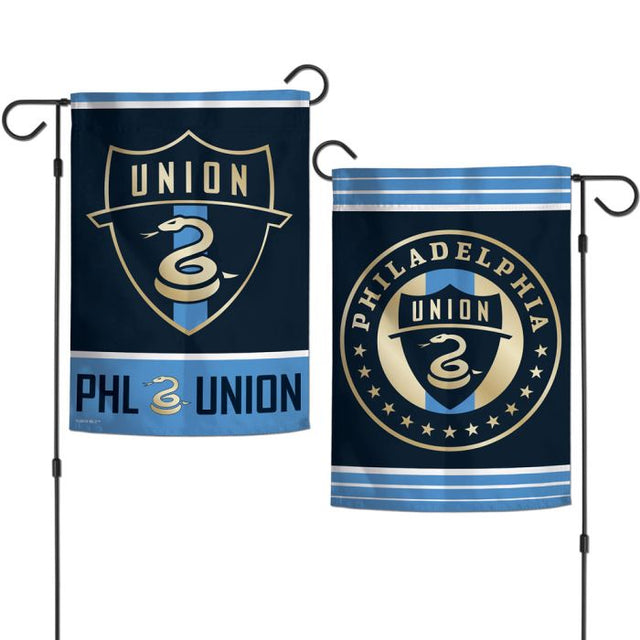 Banderas de jardín de Philadelphia Union de 2 lados, 12,5" x 18"