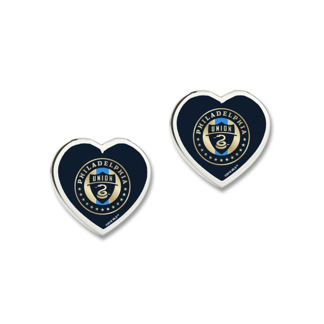 Pendientes con corazón en 3D de Philadelphia Union HEART POST