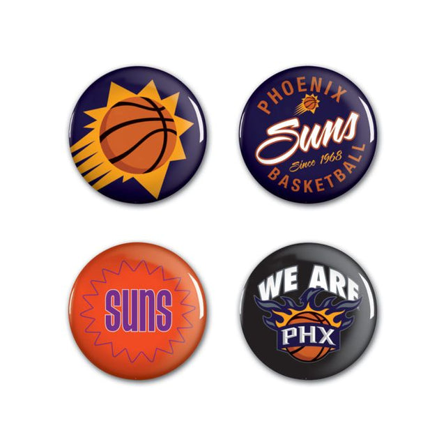 Phoenix Suns Button 4 Pack 1 1/4" Rnd