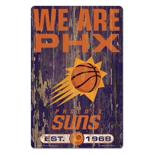 Phoenix Suns SLOGAN Wood Sign 11" x 17" 1/4" thick