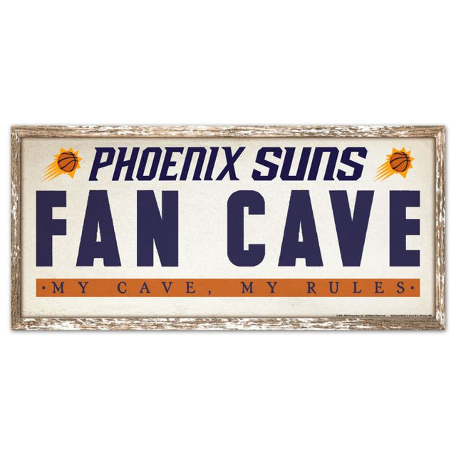 Phoenix Suns Wood Sign 8" x 17"