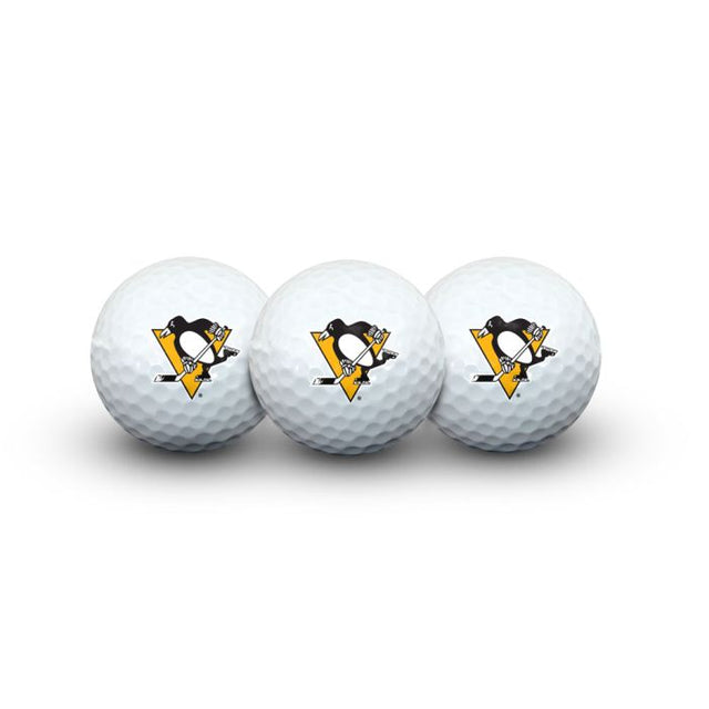 3 pelotas de golf de los Pittsburgh Penguins en formato concha