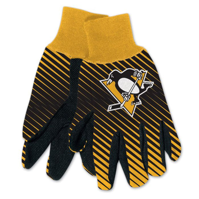 Guantes de dos tonos para adultos de los Pittsburgh Penguins