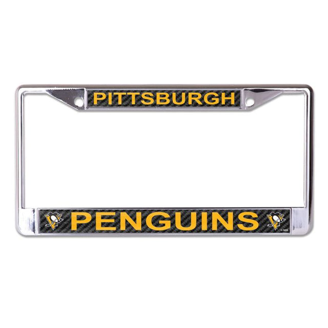 Cuadro de cuadros con licencia de carbono Pittsburgh Penguins, talla S/L, impreso