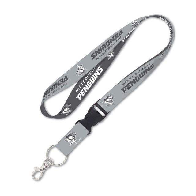 Pittsburgh Penguins CHARCOAL Lanyard w/detachable buckle 1"