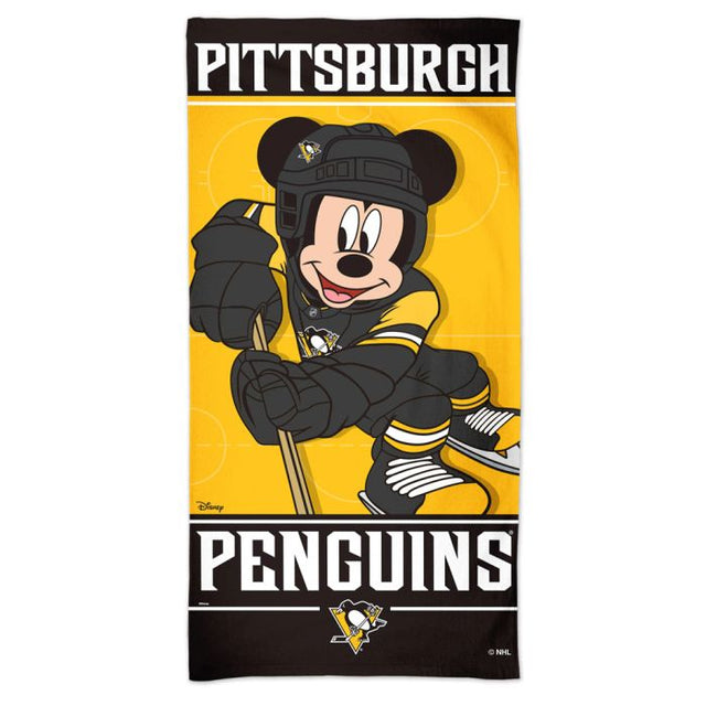 Toalla de playa Spectra de los Pittsburgh Penguins de Disney, 30 x 60 pulgadas