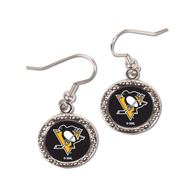 Pittsburgh Penguins Earrings Jewelry Carded Round