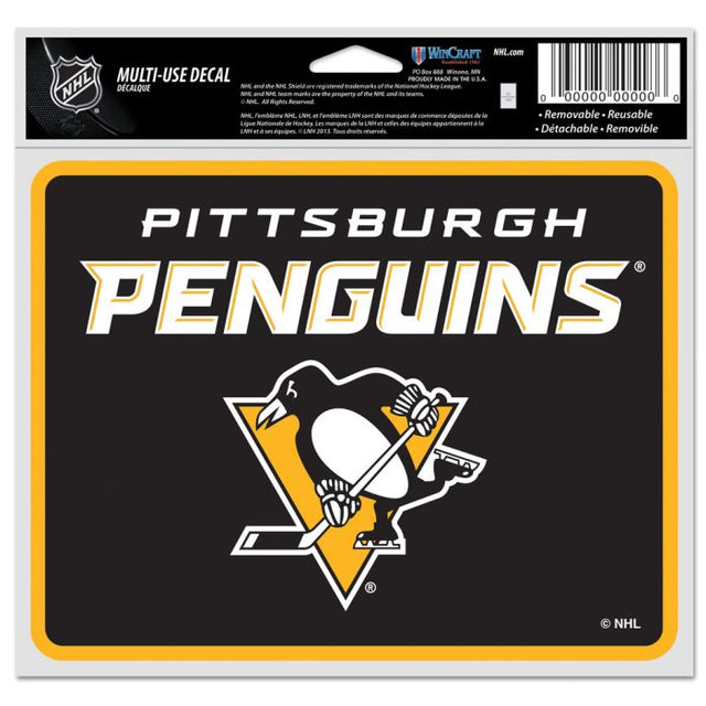 Calcomanías para fanáticos de los Pittsburgh Penguins de 5" x 6"