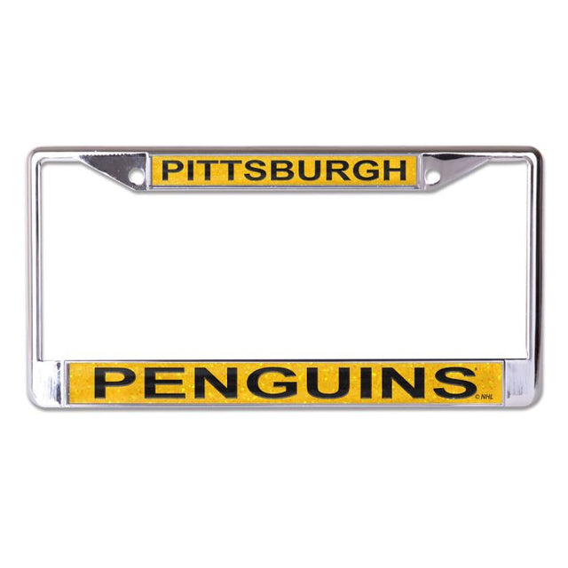 Pittsburgh Penguins GLITTER Lic Plt Frame S/L Printed