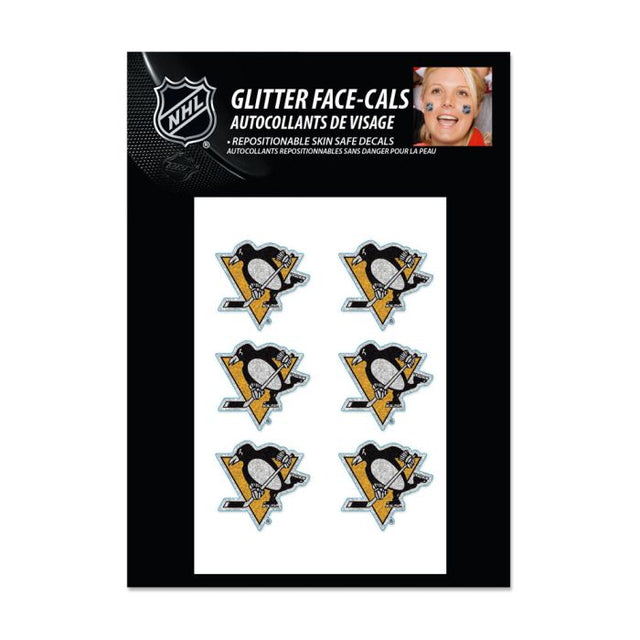 Pittsburgh Penguins Glitter Tattoo 6 Pack