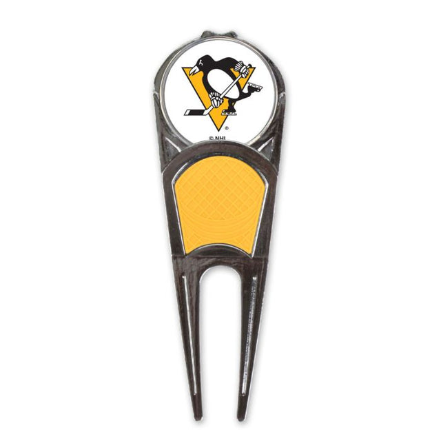 Herramienta para reparar marcas de pelotas de golf de los Pittsburgh Penguins*