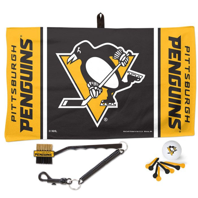 Juego de gofres de golf con tees de los Pittsburgh Penguins