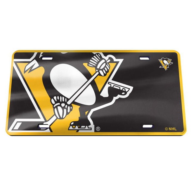 Placa de matrícula acrílica especial MEGA de los Pittsburgh Penguins