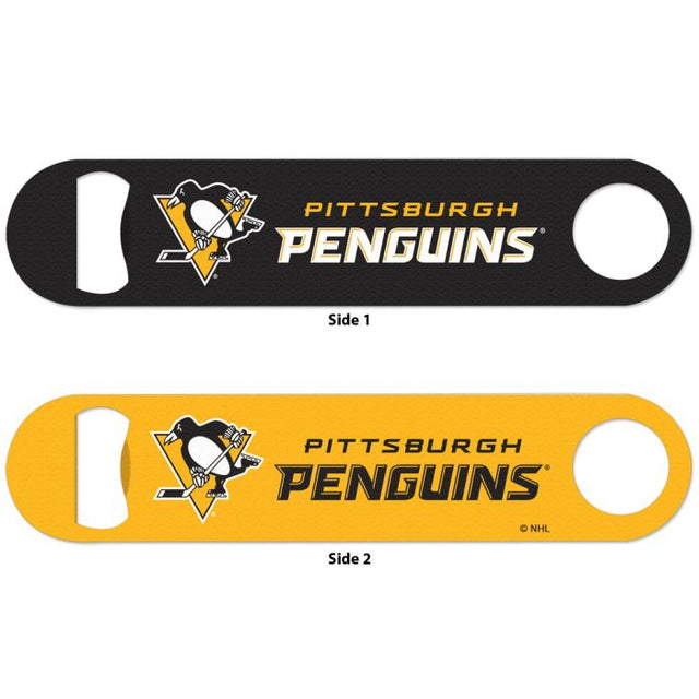 Abridor de botellas de metal de dos caras de los Pittsburgh Penguins