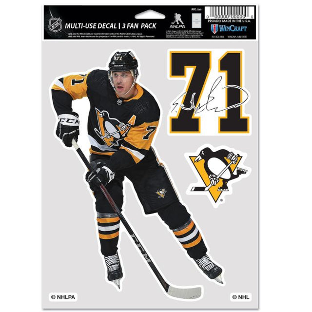 Paquete multiusos para 3 fanáticos de los Pittsburgh Penguins de Evgeni Malkin